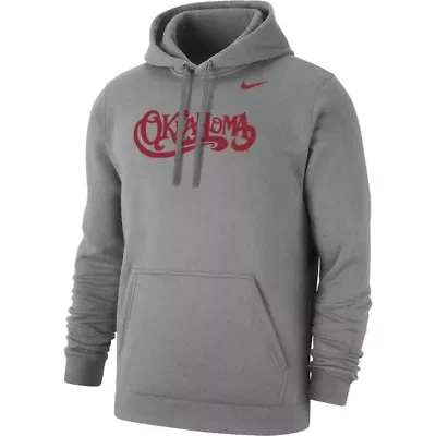 NCAA Nike Oklahoma Sooners Vintage Script Club Fleece Pullover Hoodie