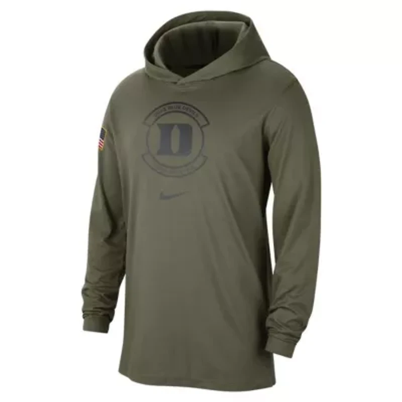 Duke Blue Devils NCAA Nike Military Pack Long Sleeve Hoodie T-Shirt