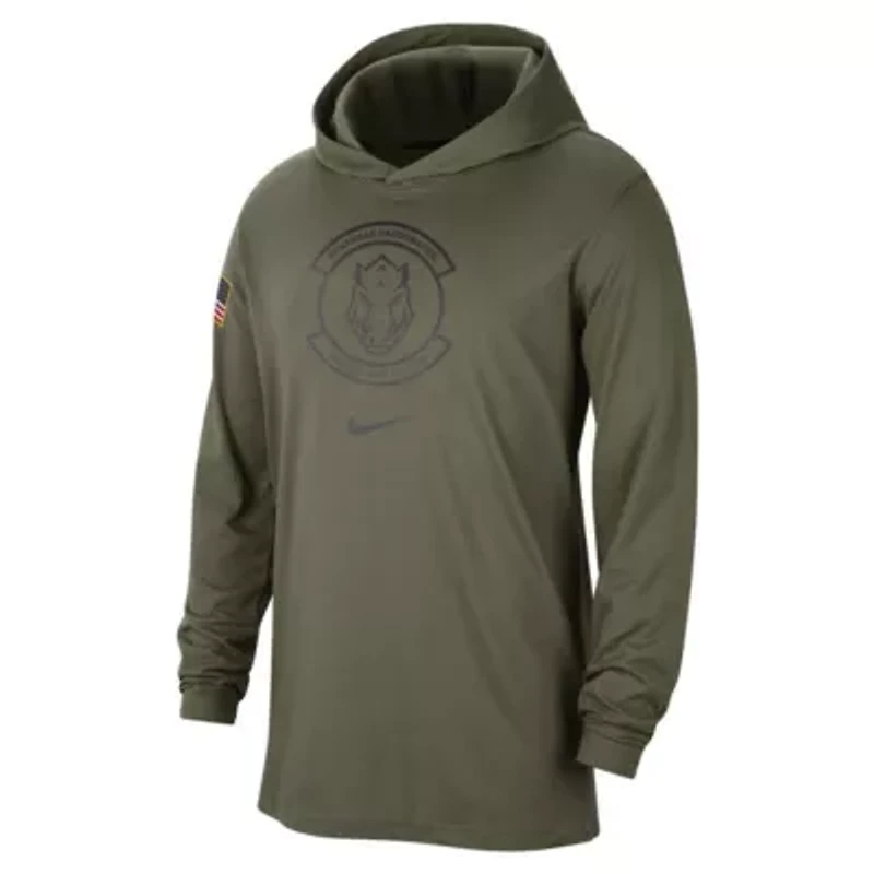 NCAA Nike Arkansas Razorbacks Military Pack Long Sleeve Hoodie T-Shirt