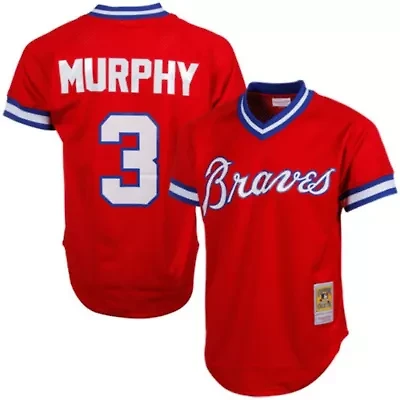 MLB Dale Murphy Atlanta Braves 1980 Authentic Cooperstown Collection Mesh Batting Practice Jersey