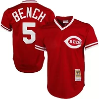 MLB Johnny Bench Cincinnati Reds 1983 Authentic Cooperstown Collection Mesh Batting Practice Jersey