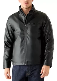 Men's Faux Leather Silky Touch Jacket