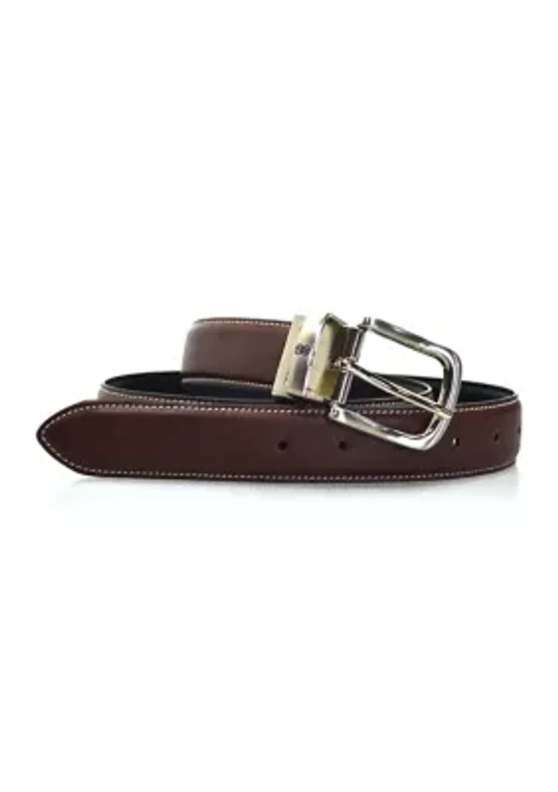 32 Millimeter Reversible Contrast Stitch Belt