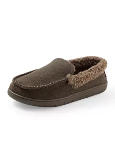 Men's Roger Wool Sherpa Brown Slippers