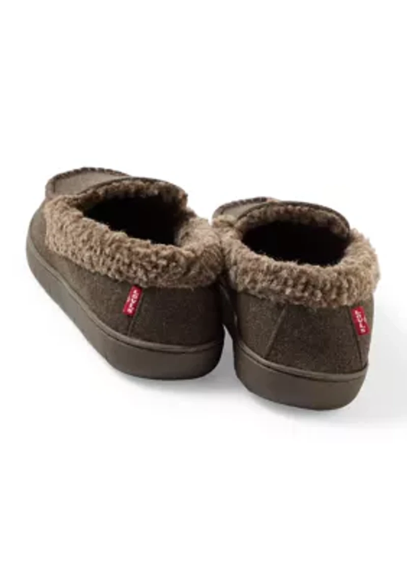 Men's Roger Wool Sherpa Brown Slippers