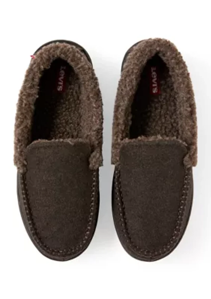 Men's Roger Wool Sherpa Brown Slippers