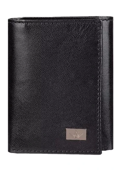 RFID Leather Extra Capacity Trifold Wallet