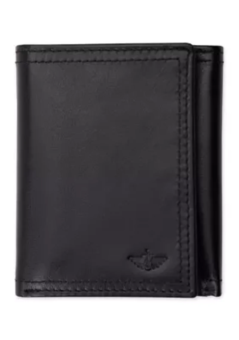 Extra Capacity Leather Trifold Wallet