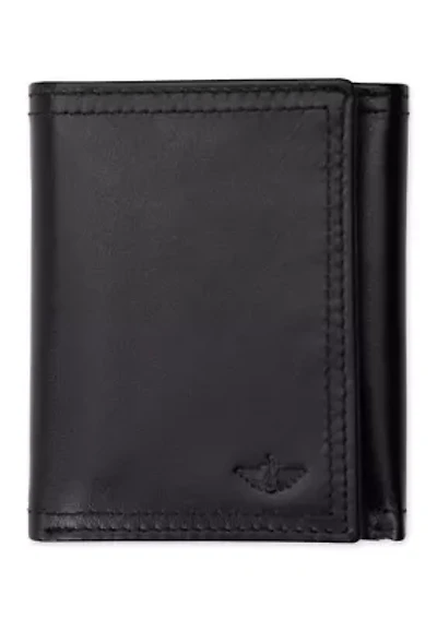 Extra Capacity Leather Trifold Wallet