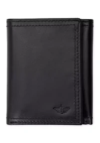 Extra Capacity Leather Trifold Wallet