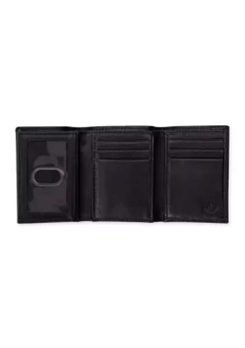 Extra Capacity Leather Trifold Wallet