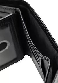 Extra Capacity Leather Trifold Wallet