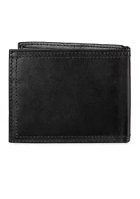 Extra Capacity Leather Bifold Wallet