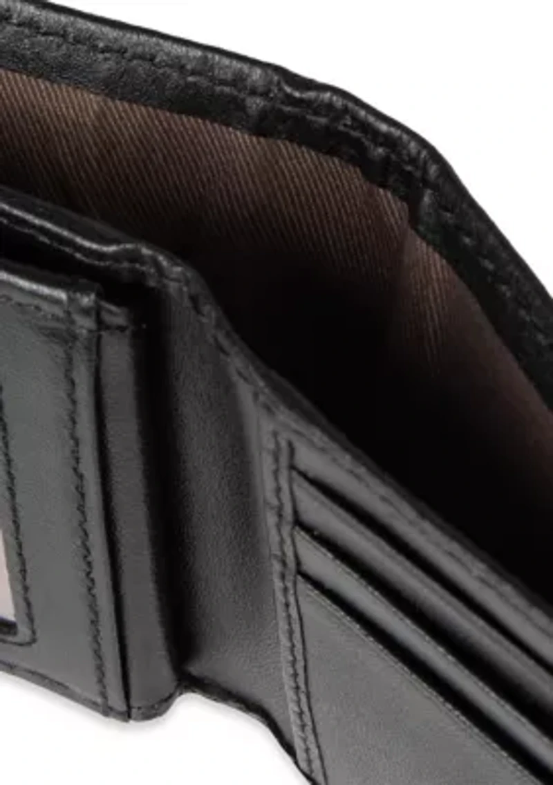 Extra Capacity Leather Bifold Wallet