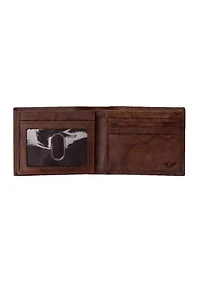 RFID Leather Traveler Wallet with Interior Zipper