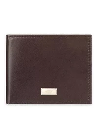 Extra Capacity Leather Two Tone Ornament Bifold Wallet