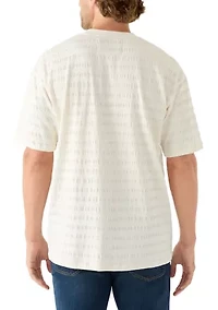Short Sleeve Horizontal Textured T-Shirt