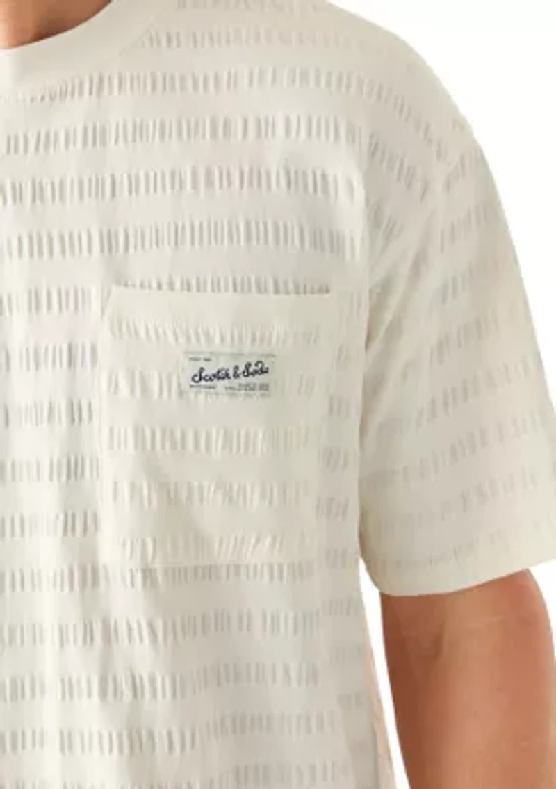 Short Sleeve Horizontal Textured T-Shirt