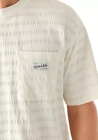 Short Sleeve Horizontal Textured T-Shirt