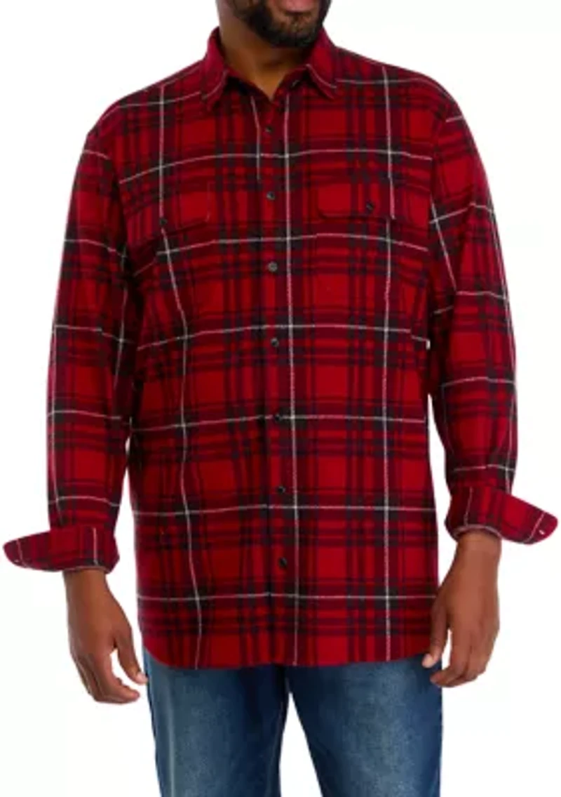 Big & Tall Plaid Flannel Shirt