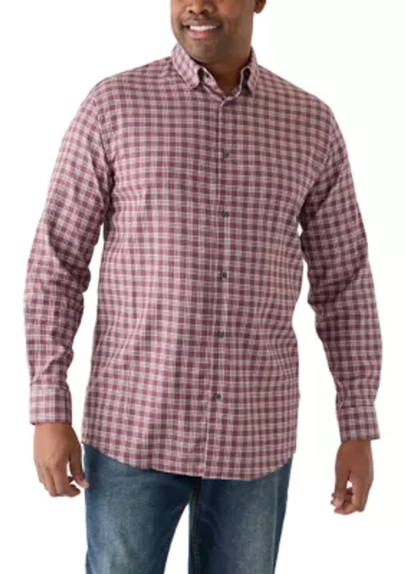 Big & Tall Long Sleeve Plaid Shirt