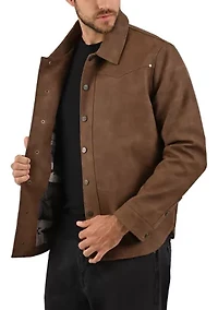 Men's Suede Shirt Jacket