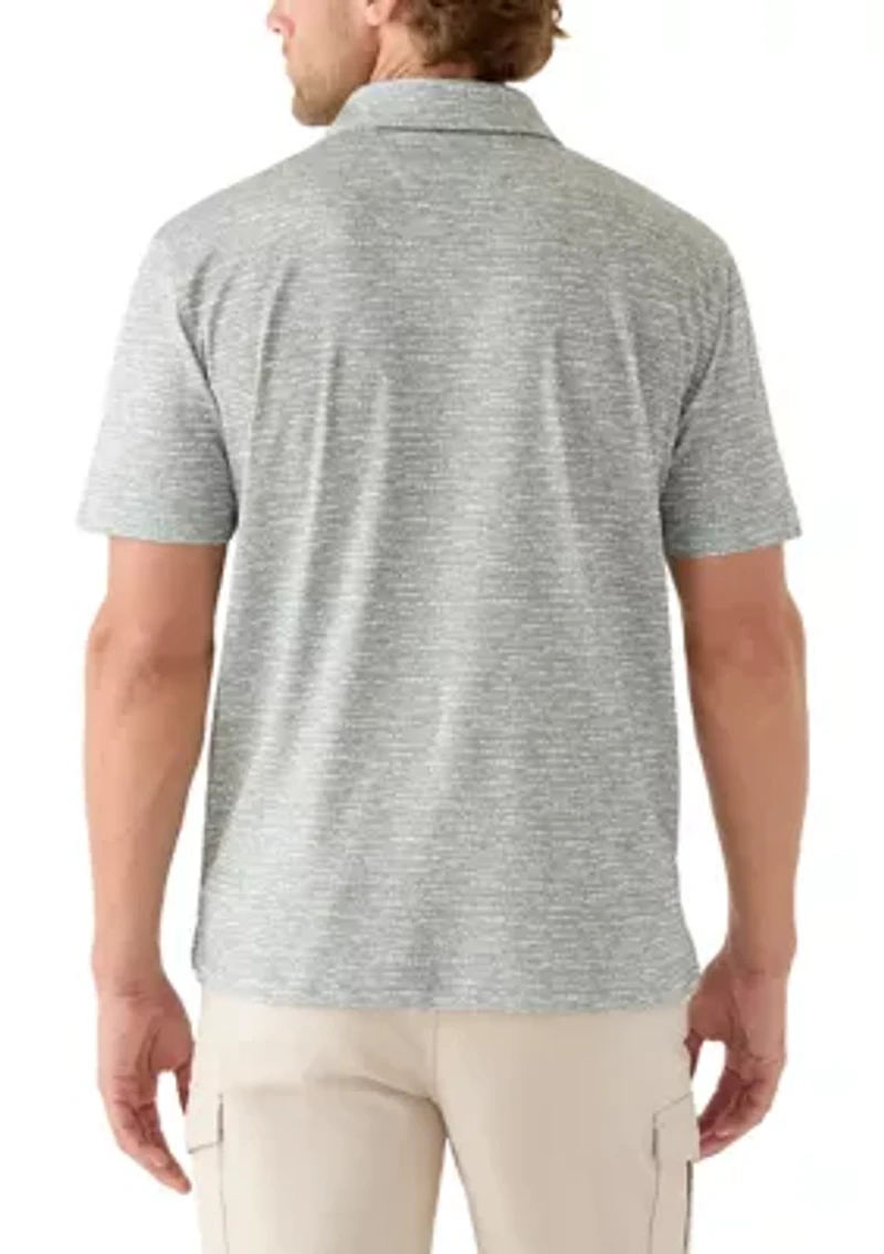 Men's Short Sleeve All-Over Printed Polo Shirt