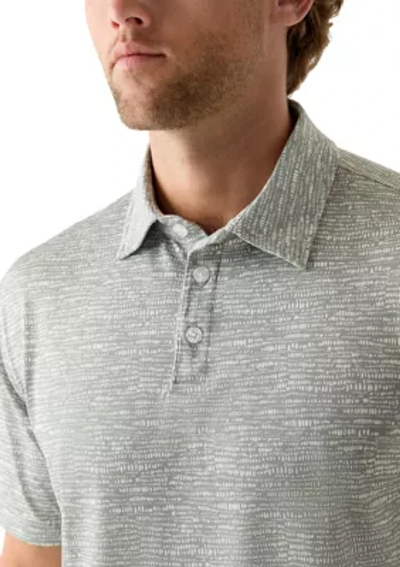 Men's Short Sleeve All-Over Printed Polo Shirt