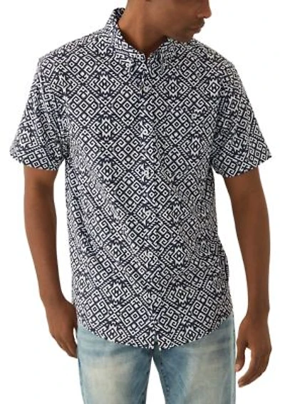 Men's Tribal Printed Tech Woven Button Down Shirt