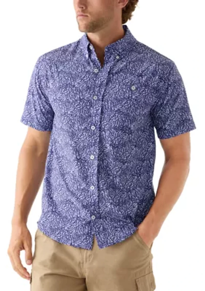 Printed Woven Button Down Shirt