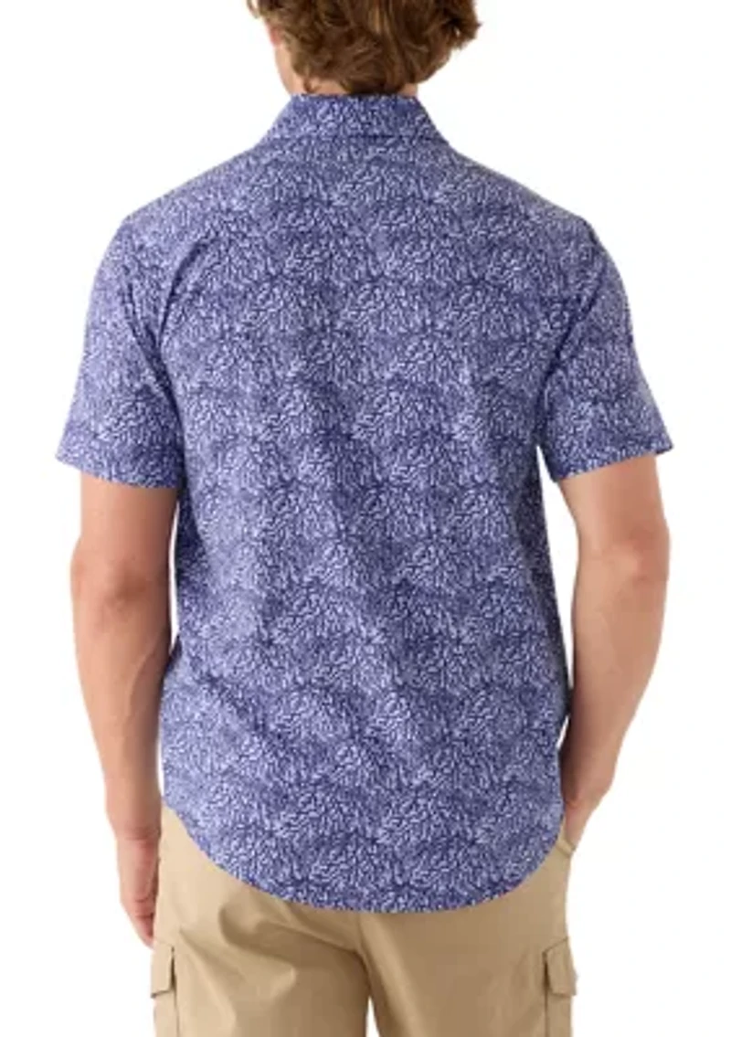 Printed Woven Button Down Shirt