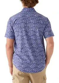 Printed Woven Button Down Shirt
