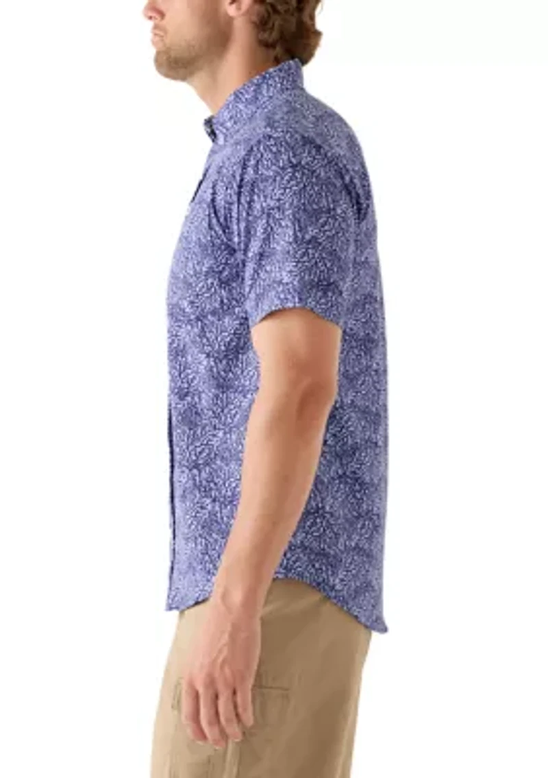Printed Woven Button Down Shirt
