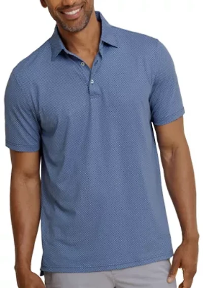 Men's Driver Coastal Geo Print Polo Shirt