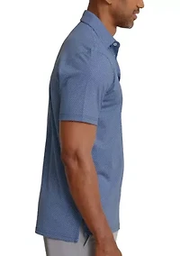 Men's Driver Coastal Geo Print Polo Shirt