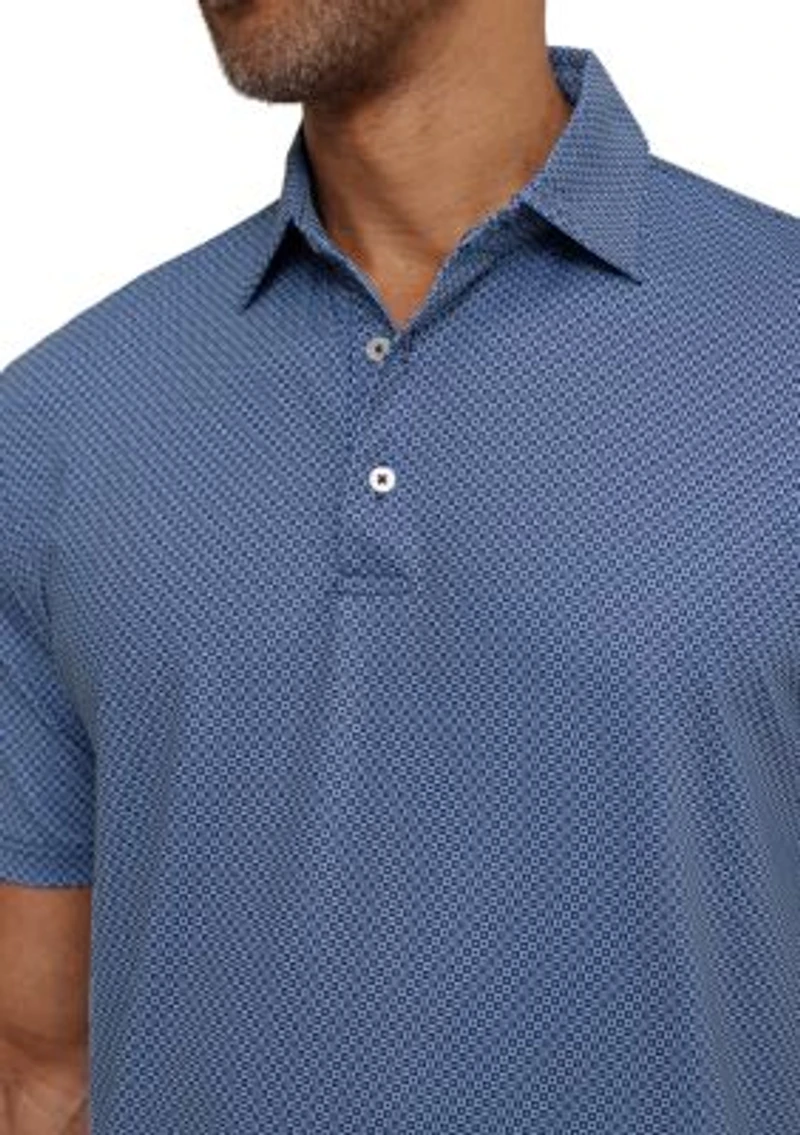 Men's Driver Coastal Geo Print Polo Shirt