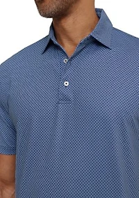 Men's Driver Coastal Geo Print Polo Shirt