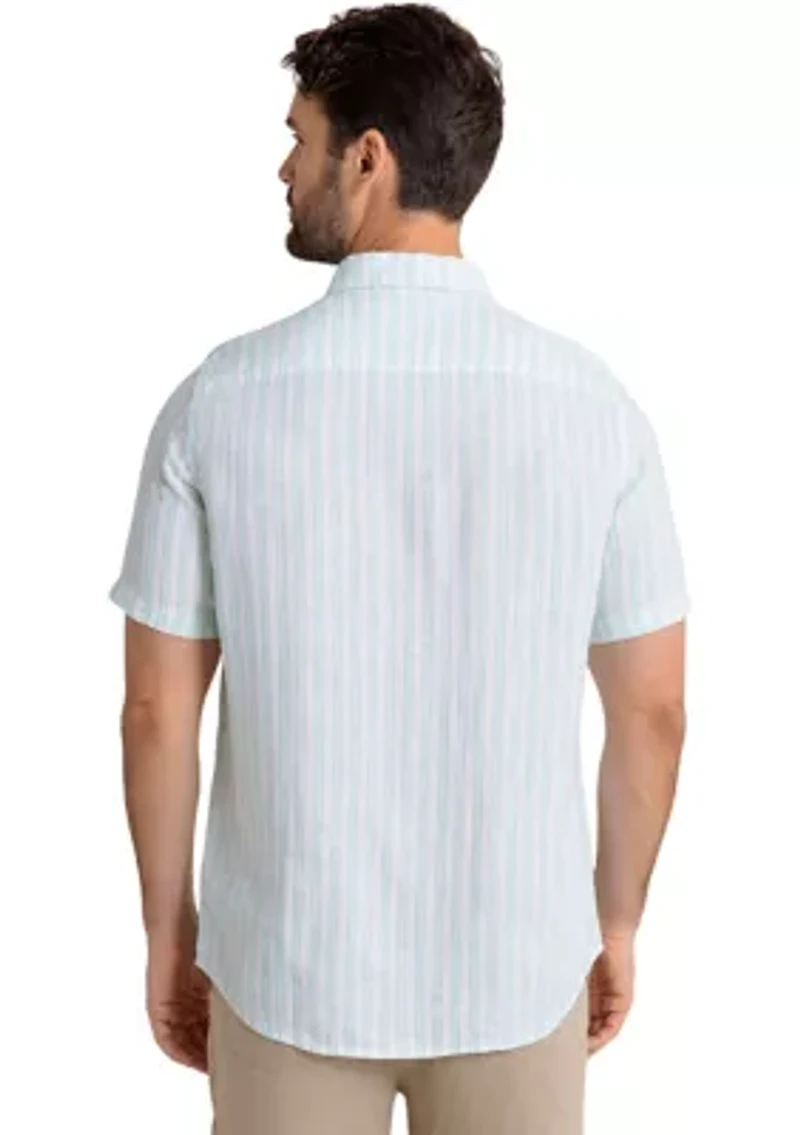 Striped Linen Button Down Shirt