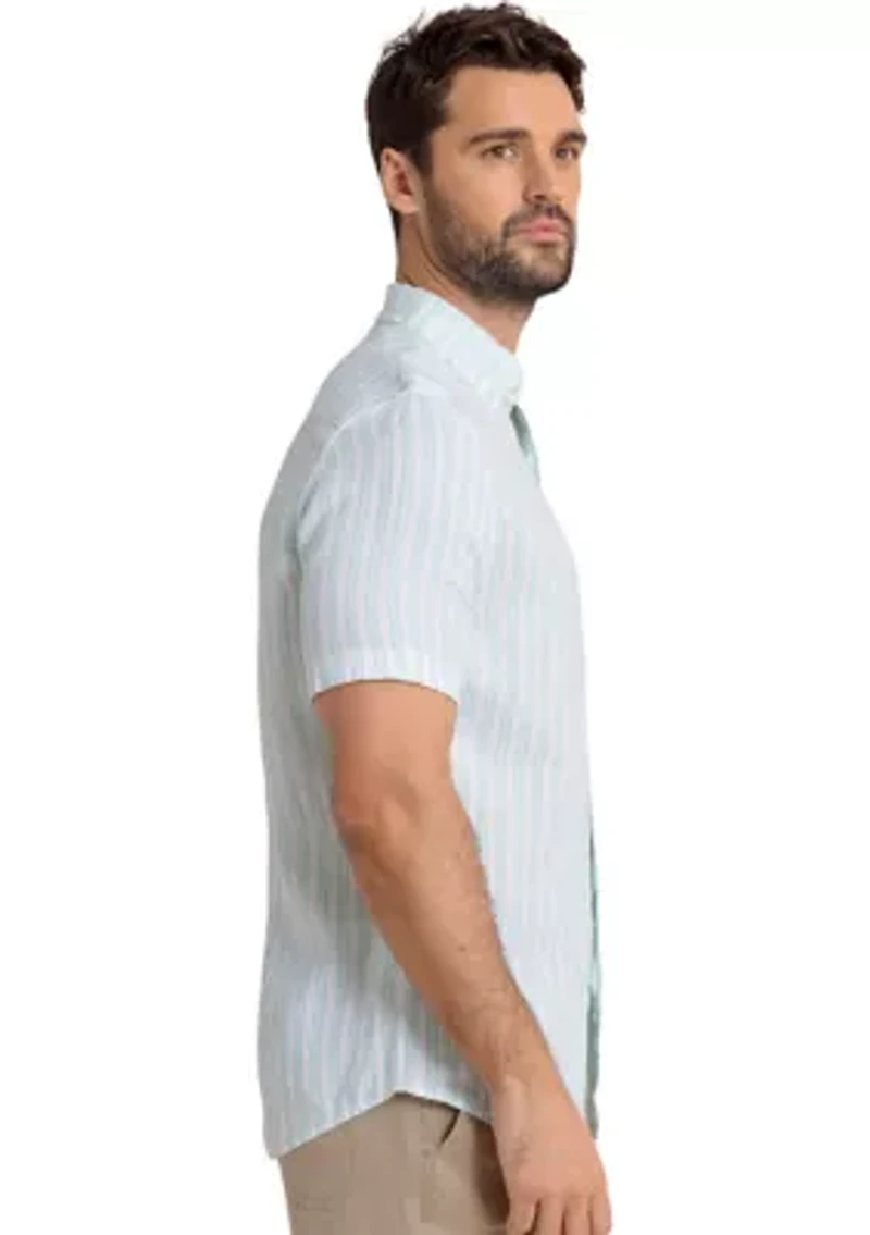 Striped Linen Button Down Shirt