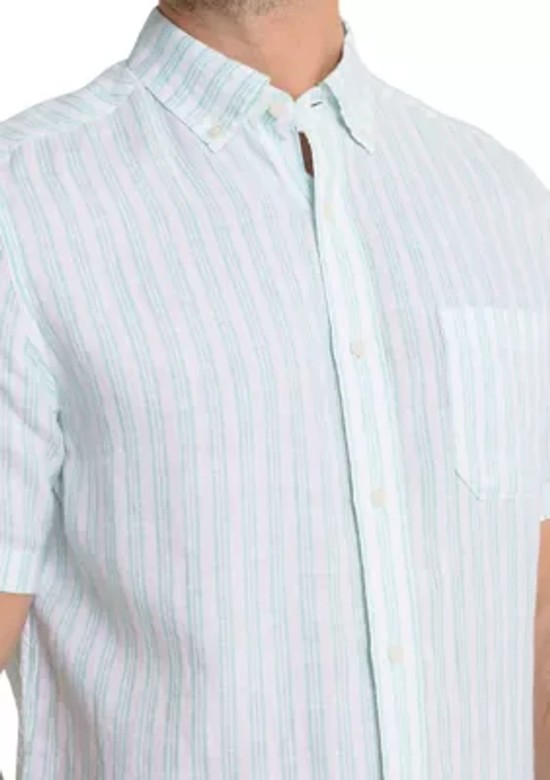 Striped Linen Button Down Shirt