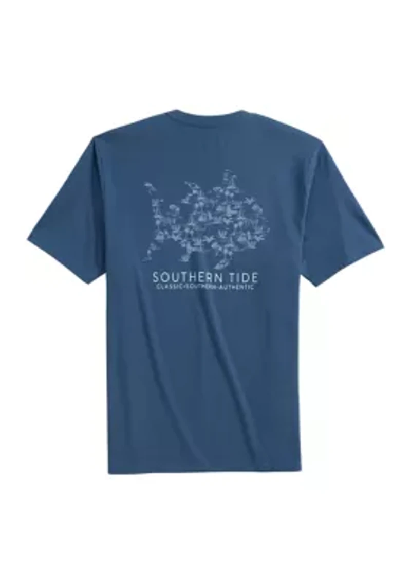 Short Sleeve Tropical Toile Graphic T-Shirt