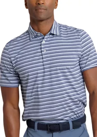 Short Sleeve Brrreeze Pearl Cove Stripe Polo Shirt