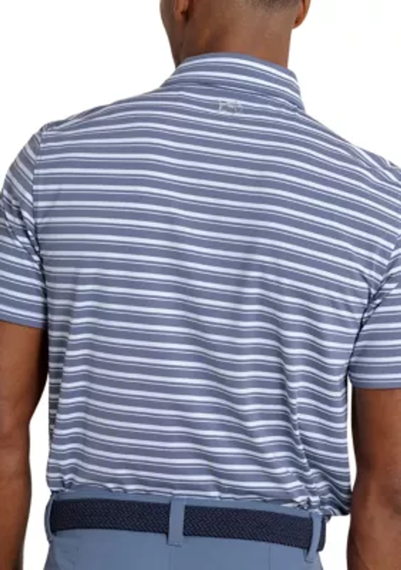 Short Sleeve Brrreeze Pearl Cove Stripe Polo Shirt