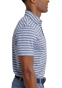 Short Sleeve Brrreeze Pearl Cove Stripe Polo Shirt