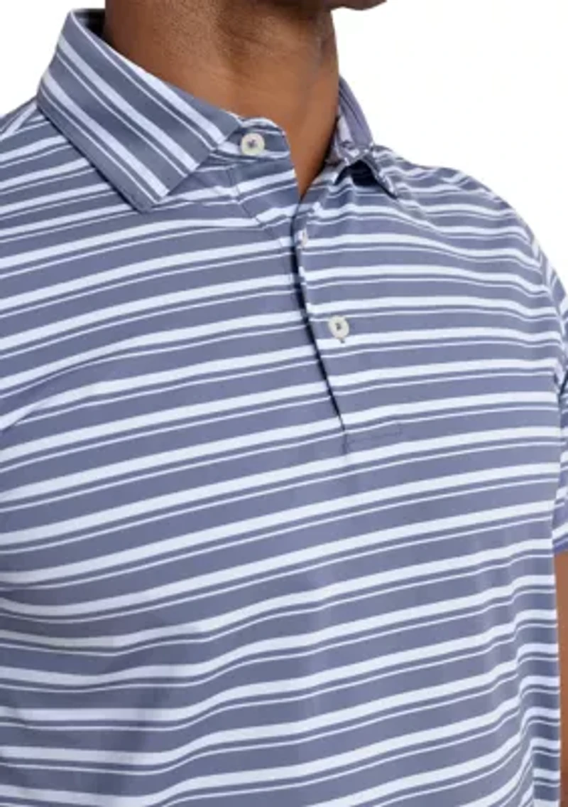 Short Sleeve Brrreeze Pearl Cove Stripe Polo Shirt