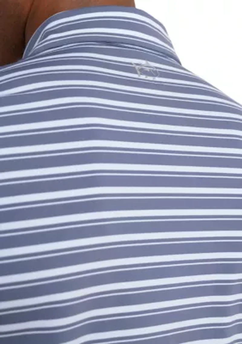 Short Sleeve Brrreeze Pearl Cove Stripe Polo Shirt