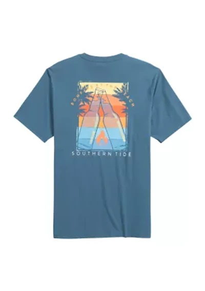 Short Sleeve Bonfire By The Beach Graphic T-Shirt