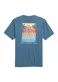 Short Sleeve Bonfire By The Beach Graphic T-Shirt