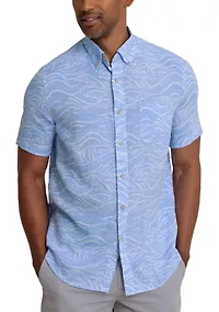 Men's Rolling Waves Short Sleeve Sport Shirt