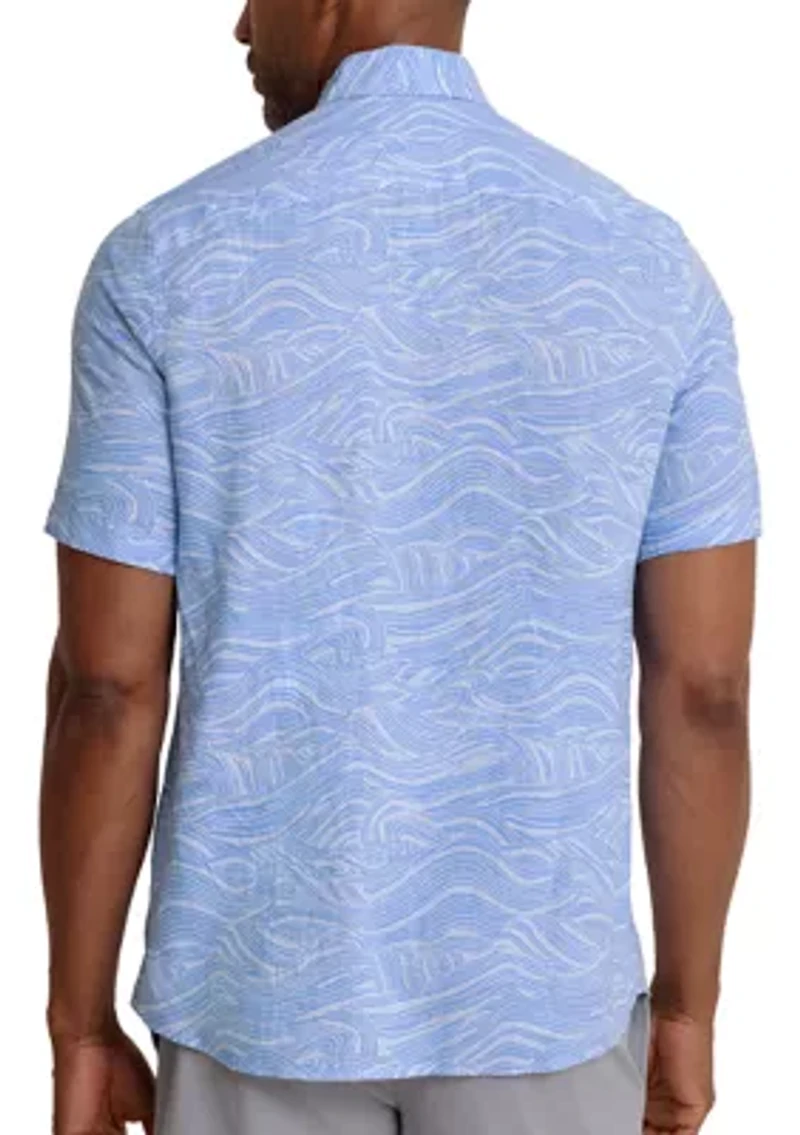 Men's Rolling Waves Short Sleeve Sport Shirt